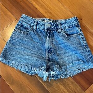 PacSun High Rise Festival Denim Frayed Hem Women Shorts size 23